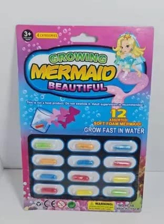 Qwick Click Water Grow Foam Mermaid Magic Capsule 12 Magic Tricks (Age: 3+ Years), Pink